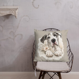 Soft Meadow Great Dane pillow