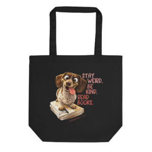 Dachshund book lover tote