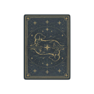 Dachshund playing cards